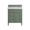 James Martin Vanities Brittany 30in Single Vanity, Smokey Celadon w/ 3 CM Carrara Marble Top 650-V30-SC-3CAR - alternate 3
